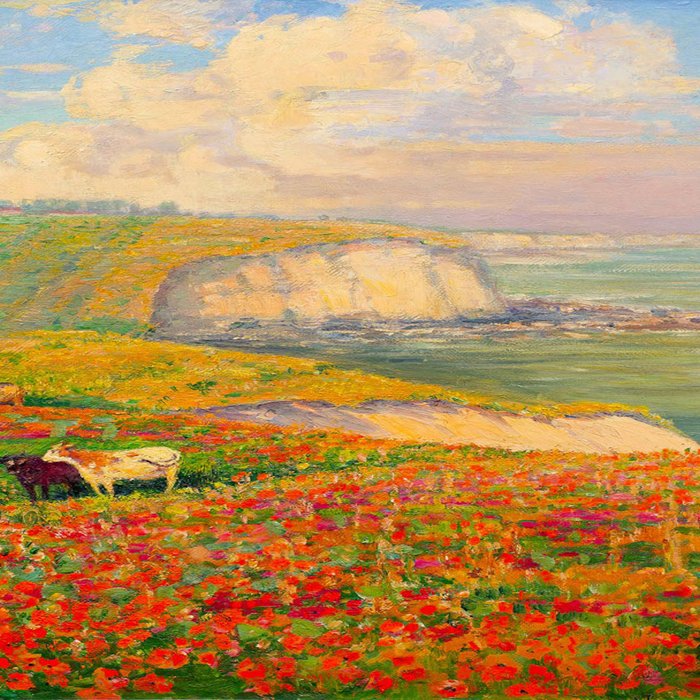 Václav Radimský (1867-1946) Normandy coast in bloom Impressionist Landscape Painting Bright Colors Coffee Mug Gallery Image 2
