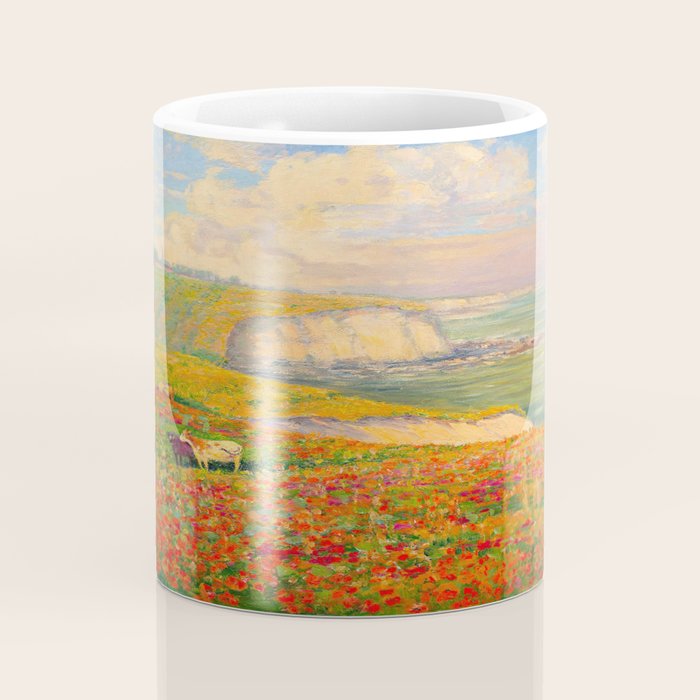 Václav Radimský (1867-1946) Normandy coast in bloom Impressionist Landscape Painting Bright Colors Coffee Mug Gallery Image 4