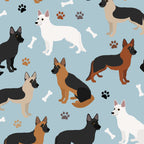 German Shepherd Dog Paws and Bones Pattern Coffee Mug Gallery Image 2