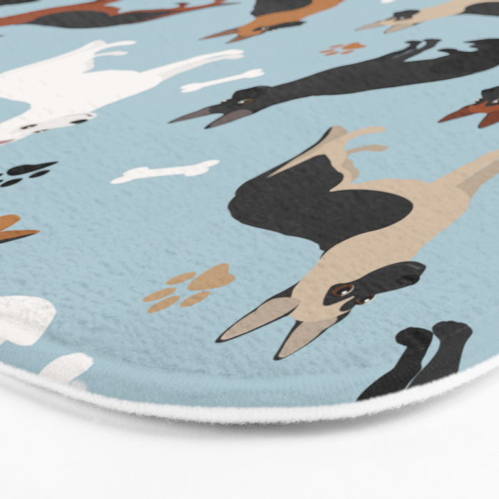 German Shepherd Dog Paws and Bones Pattern Bath Mat Gallery Image 3