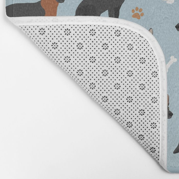 German Shepherd Dog Paws and Bones Pattern Bath Mat Gallery Image 2