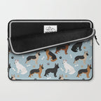 German Shepherd Dog Paws and Bones Pattern Laptop Sleeve Gallery Image 2