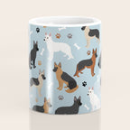 German Shepherd Dog Paws and Bones Pattern Coffee Mug Gallery Image 4