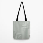 Minimal Line Curvature LXXXIX Pastel Sage Green Mid Century Modern Arch Abstract Tote Bag Gallery Image 2