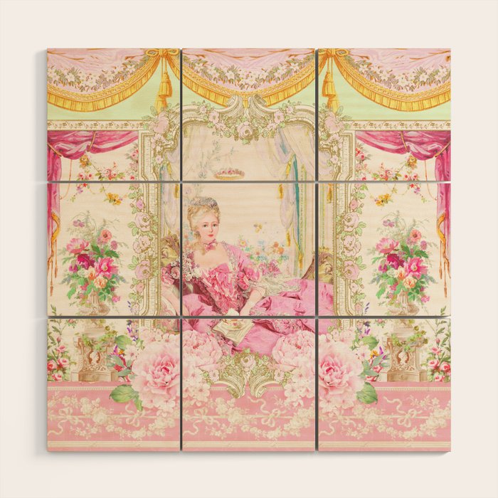 Marie Antoinette Rococo splendour Wood Wall Art Gallery Image 1