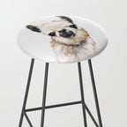 Sneaky Llama White Stool Gallery Image 2