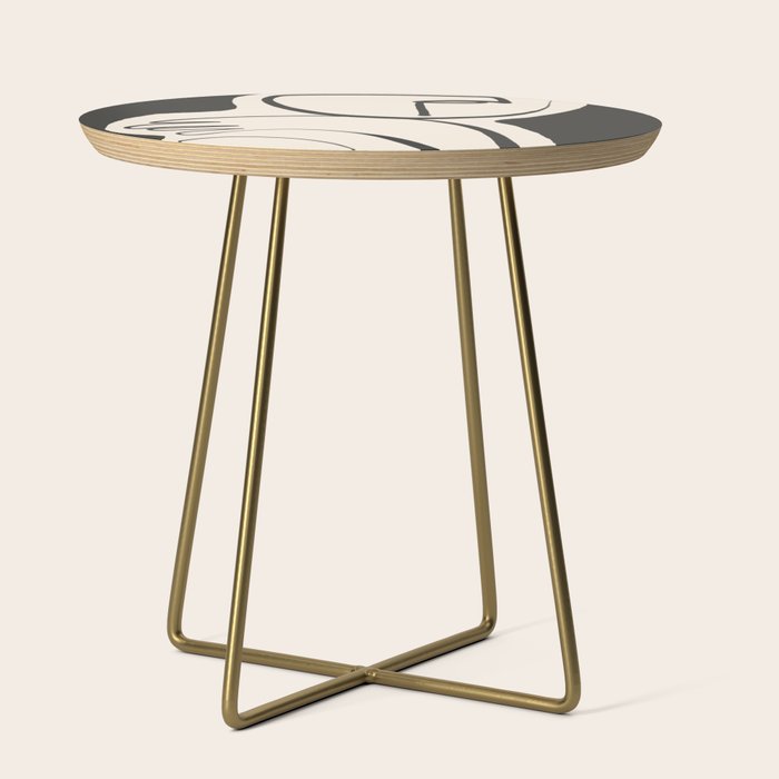 Lady Portrait Abstract Minimal  Line Art Side Table Gallery Image 1