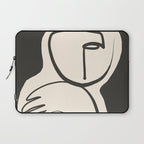 Lady Portrait Abstract Minimal  Line Art Laptop Sleeve Gallery Image 1
