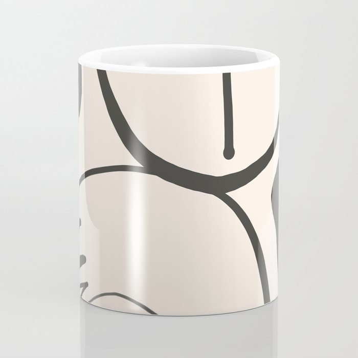 Lady Portrait Abstract Minimal  Line Art Coffee Mug Gallery Image 4