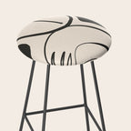 Lady Portrait Abstract Minimal  Line Art Stool Gallery Image 2