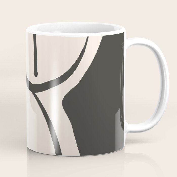 Lady Portrait Abstract Minimal  Line Art Coffee Mug Gallery Image 1