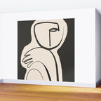 Lady Portrait Abstract Minimal  Line Art Wall Mural Gallery Image 2