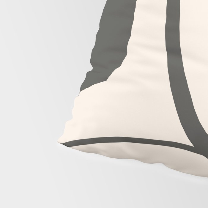 Lady Portrait Abstract Minimal  Line Art Pillow Sham Gallery Image 4