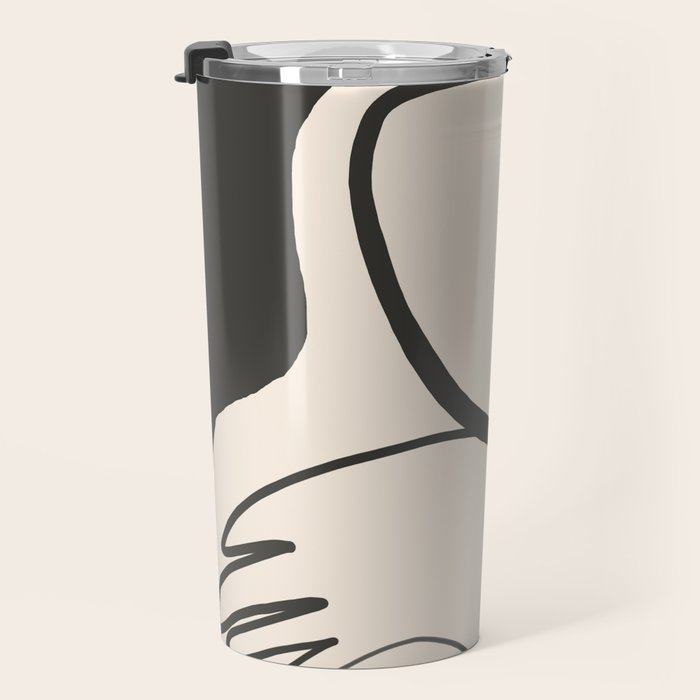 Lady Portrait Abstract Minimal  Line Art Travel Mug Gallery Image 3