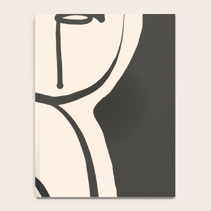 Lady Portrait Abstract Minimal  Line Art Notebook Gallery Image 4