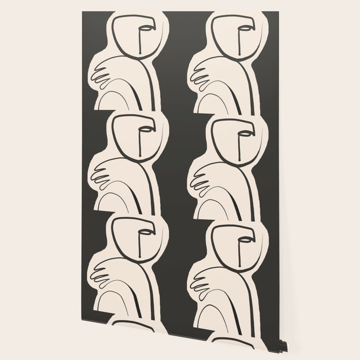 Lady Portrait Abstract Minimal  Line Art Wallpaper Gallery Image 2