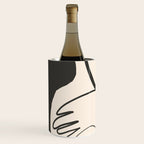 Lady Portrait Abstract Minimal  Line Art Wine Chiller Gallery Image 2