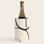 Lady Portrait Abstract Minimal  Line Art Wine Chiller Gallery Image 1
