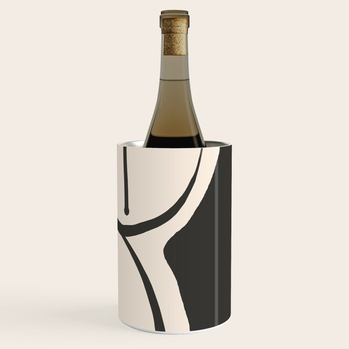 Lady Portrait Abstract Minimal  Line Art Wine Chiller Gallery Image 3