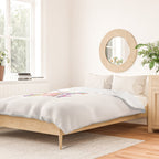 AMAZING THINGS HAPPEN WHEN YOU TRY rainbow watercolor Duvet Cover Gallery Image 2