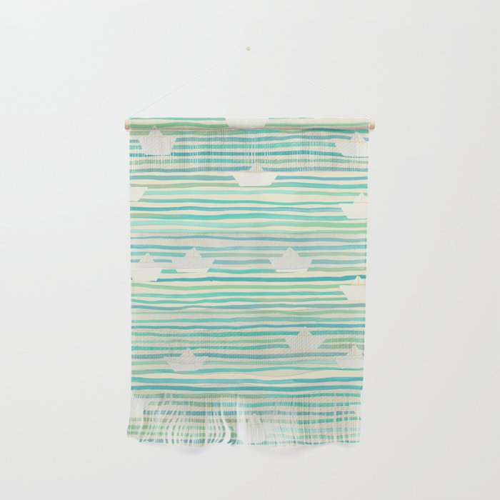 Whimsical Paper Boats Wall Hanging Gallery Image 1