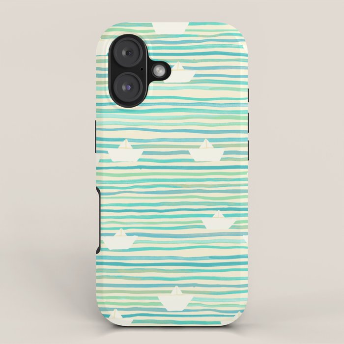 Whimsical Paper Boats iPhone Case Gallery Image 1