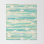 Whimsical Paper Boats Throw Blanket Gallery Image 2