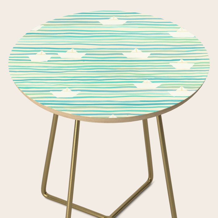 Whimsical Paper Boats Side Table Gallery Image 2