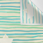 Whimsical Paper Boats Wall Tapestry Gallery Image 3