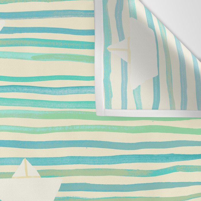 Whimsical Paper Boats Wall Tapestry Gallery Image 3