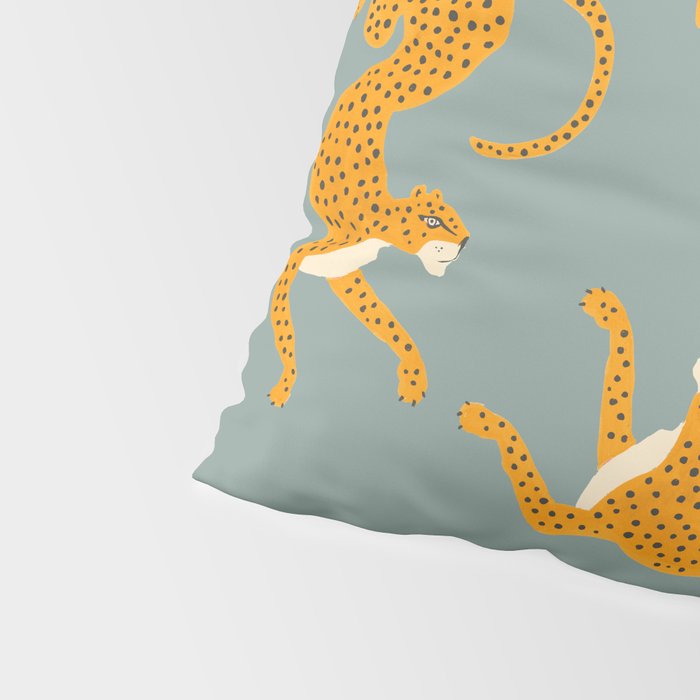 Leopard Race - blue Pillow Sham Gallery Image 4