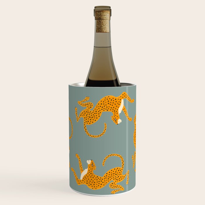 Leopard Race - blue Wine Chiller Gallery Image 1