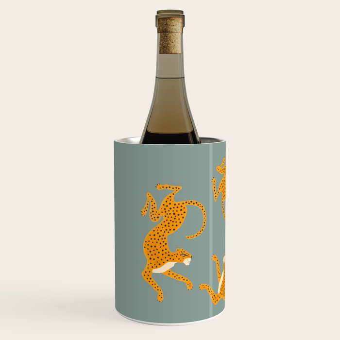 Leopard Race - blue Wine Chiller Gallery Image 2