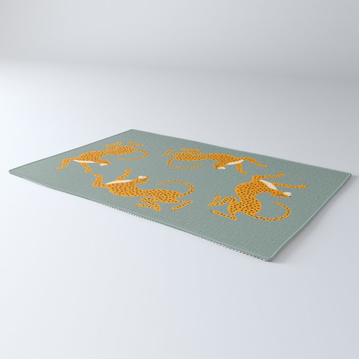 Leopard Race - blue Rug Gallery Image 3