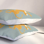 Leopard Race - blue Pillow Sham Gallery Image 3