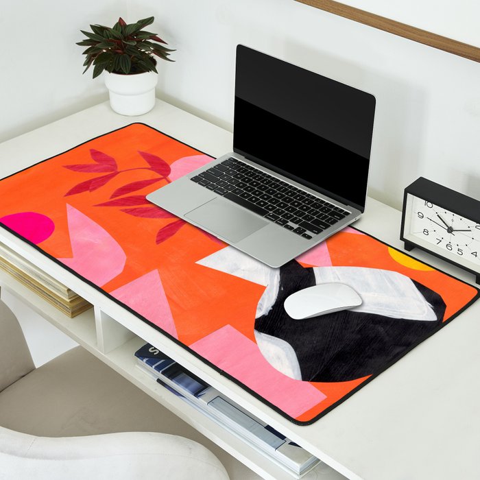 Two Sun Sunset Tribal Vase Desk Mat Gallery Image 2