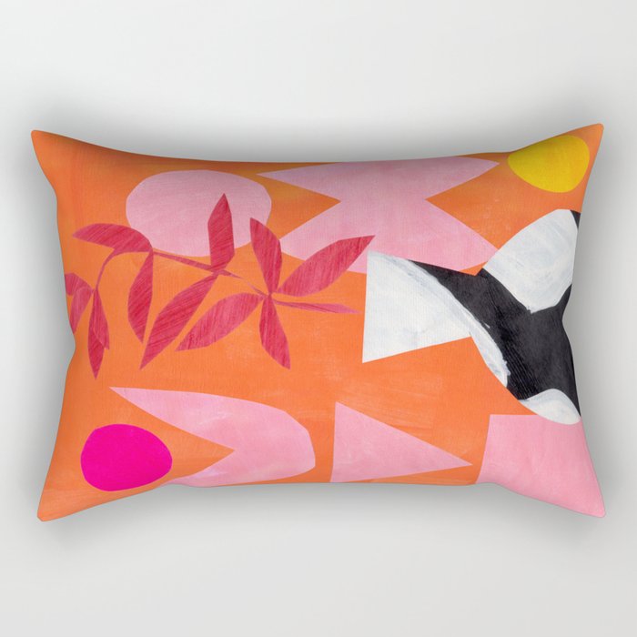 Two Sun Sunset Tribal Vase Rectangular Pillow Gallery Image 2