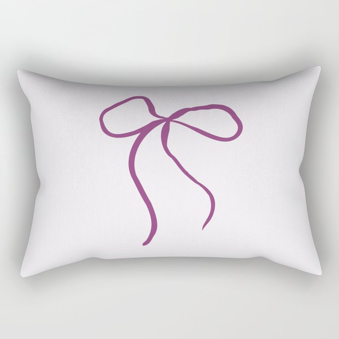 Coquette pink bow Rectangular Pillow Gallery Image 1