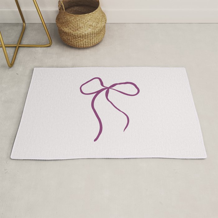 Coquette pink bow Rug Gallery Image 1