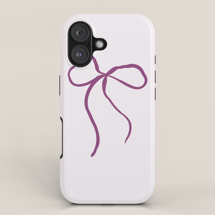 Coquette pink bow iPhone Case Gallery Image 1