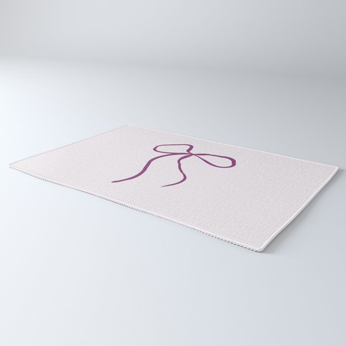 Coquette pink bow Rug Gallery Image 3