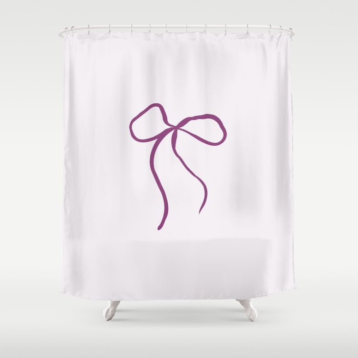 Coquette pink bow Shower Curtain Gallery Image 1
