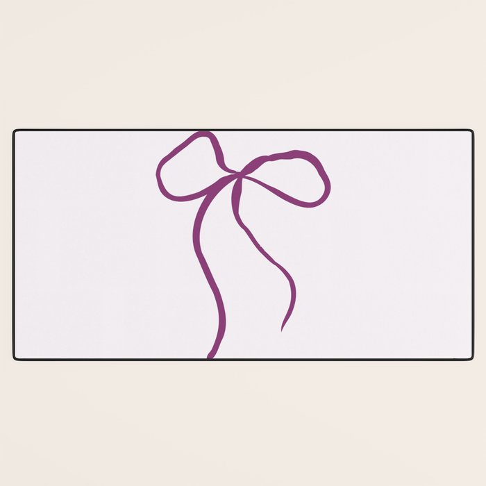 Coquette pink bow Desk Mat Gallery Image 3