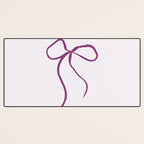 Coquette pink bow Desk Mat Gallery Image 3