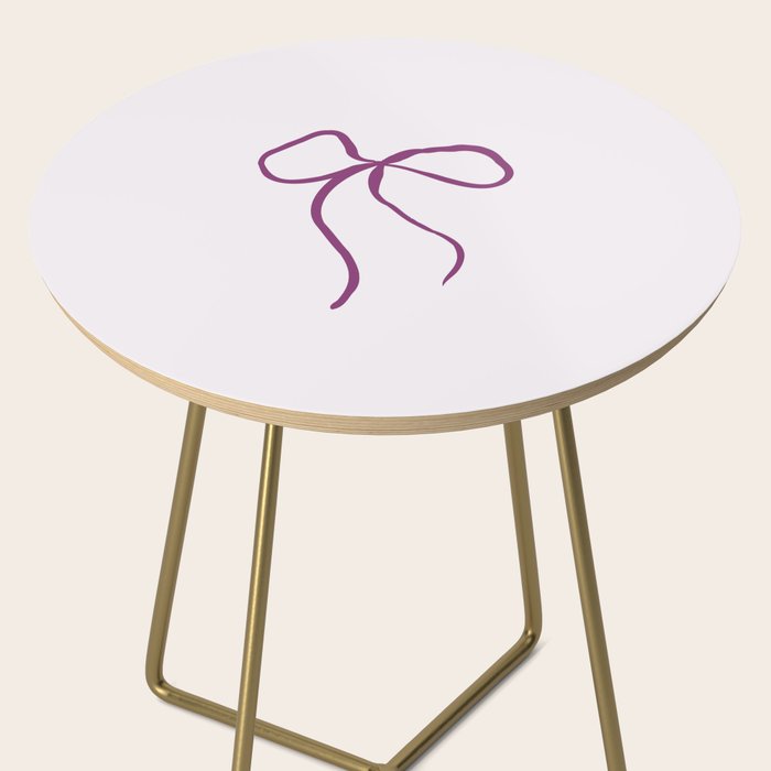 Coquette pink bow Side Table Gallery Image 2