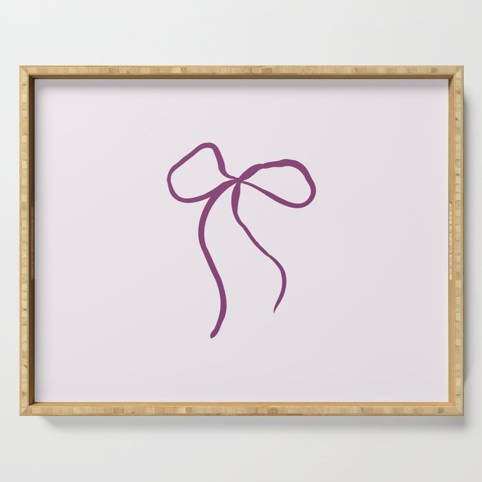 Coquette pink bow Serving Tray Gallery Image 1