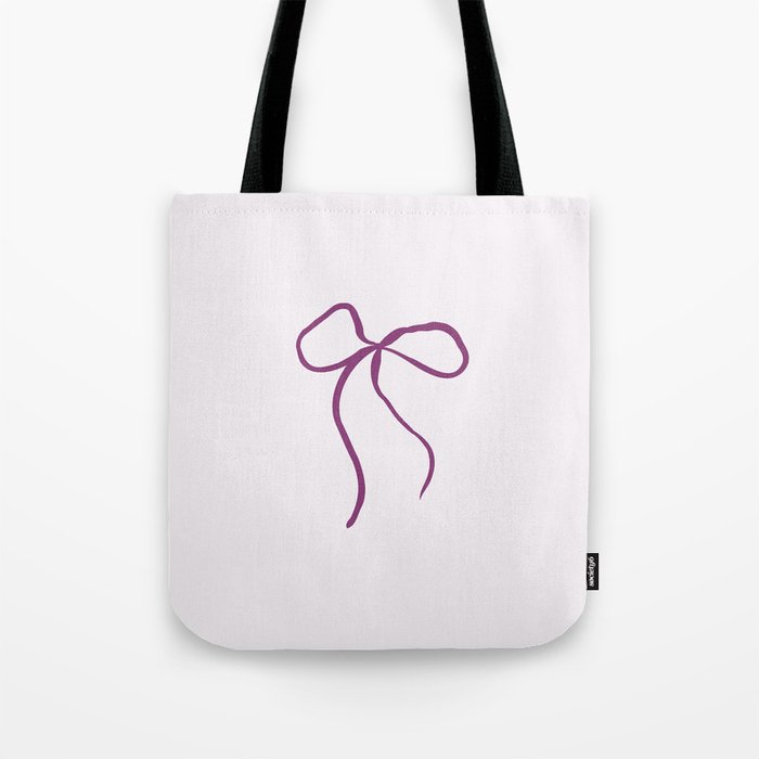 Coquette pink bow Tote Bag Gallery Image 1