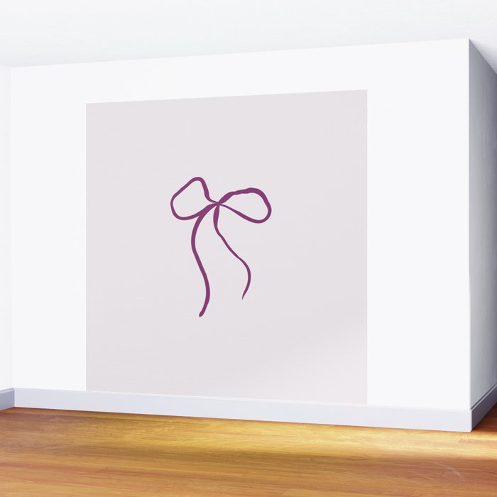 Coquette pink bow Wall Mural Gallery Image 2