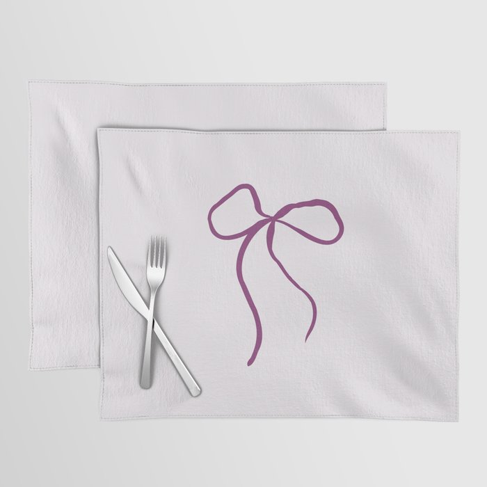 Coquette pink bow Placemat Gallery Image 1