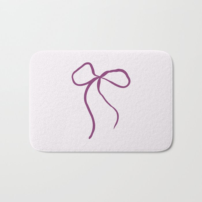 Coquette pink bow Bath Mat Gallery Image 1